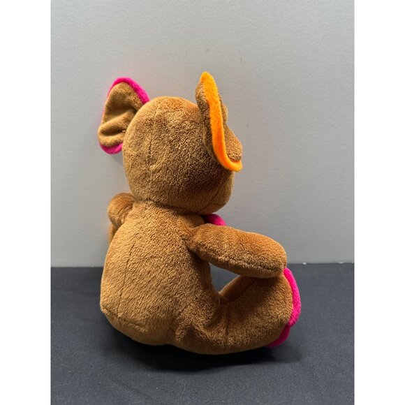 National Entertainment Network Plush Mouse Toy 10" Brown With Pink & Orange Acce - Picture 3 of 8